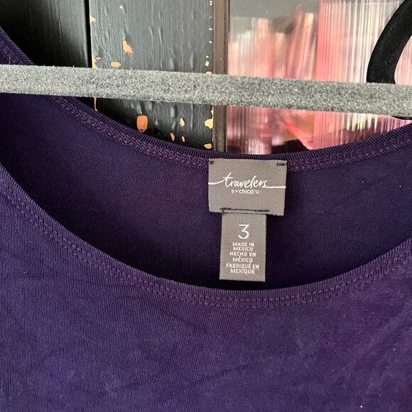 3 Chico's Tank Tops  - Blue - Purple and Silver - Picture 2 of 14
